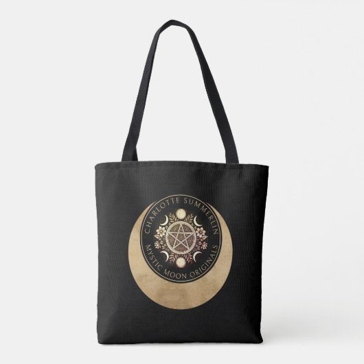 Celestial Mystic Moon Jewelry Designer Tote Bag (Achterkant)