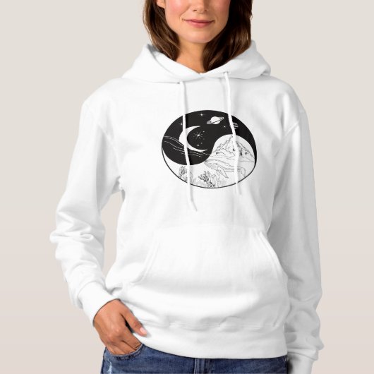 Celestial Mystic Yin Yang Beting Love   Hoodie (Voorkant)