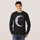 Celestial Mystical Black Cat Familiar Pagan Witchc T-shirt (Voorkant volledig)