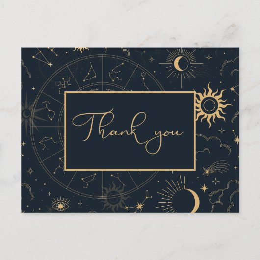 Celestial Mystical Elements Bedankt Briefkaart (Voorkant)
