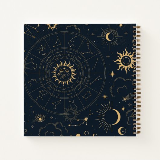 Celestial Mystical Elements Starsign Notitieboek (Achterkant)