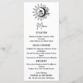 Celestial Mystical Wedding Menu Card  (Voorkant)