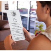 Celestial Mystical Wedding Menu Card 