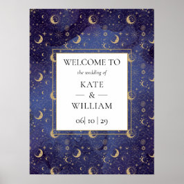 Celestial Mystical Wedding Welkomstbord Poster