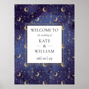 Celestial Mystical Wedding Welkomstbord Poster