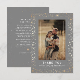 Celestial & Mystieke Sterrennacht Dank u Foto Bedankkaart