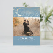 Celestial & Mystieke Sterrennacht Dank u Foto Bedankkaart (Staand voorkant)