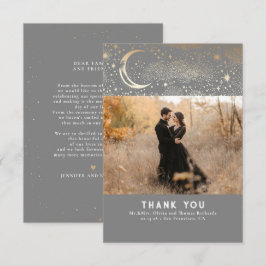Celestial & Mystieke Sterrennacht Dank u Foto Bedankkaart