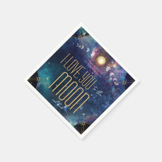 Celestial naar de maan en terug servetten (Hoek)