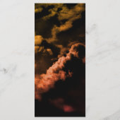 Celestial Nacht Maan Sky Trouwdiner Menu (Achterkant)