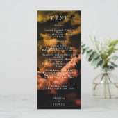 Celestial Nacht Maan Sky Trouwdiner Menu (Staand voorkant)