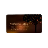 Celestial Naight String Light Wedding Etiket (Voorkant)