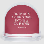 Celestial Nativity – Emmanuel Has Come Isaiah 9:6. Sneeuwbol (Achterkant)