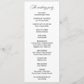 Celestial Navy Blue Bloemen bruiloft programma Programmakaart (Achterkant)