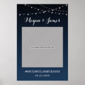 Celestial Navy Blue Star Wedding Photo Props Poster (Voorkant)