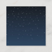 Celestial Navy Blue Sterrennacht Wedding Favor Lab Vierkante Visitekaartje (Achterkant)