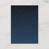 Celestial Navy Blue Sterrennacht Wedding Informatiekaartje (Achterkant)