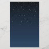 Celestial Navy Blue Sterrennacht Wedding Menu (Achterkant)