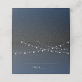 Celestial Navy Blue Sterrennacht Wedding Plaatskaartje (Buitenkant ongevouwen)