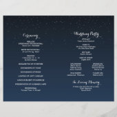Celestial Navy Blue Sterrennacht Wedding Programme (Achterkant)