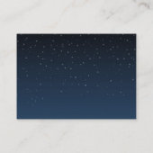 Celestial Navy Blue Sterrennacht Wedding Registry Informatiekaartje (Achterkant)