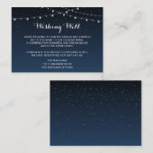 Celestial Navy Blue Sterrennacht Wedding Registry Informatiekaartje (Voorkant / Achterkant)
