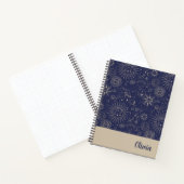 Celestial Navy Pattern Personalized Notitieboek (Binnen)