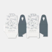 Celestial Navy Sterrennacht Moon Baby shower Bedankdoosjes (Uitgevouwen)