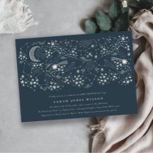 Celestial Navy Sterrennacht Moon Baby shower
