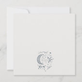 Celestial Navy Sterrennacht Moon Couples Shower Kaart (Achterkant)