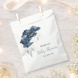 Celestial Navy Watercolor Cloud Baby Shower Favor Bedankzakje