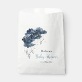 Celestial Navy Watercolor Cloud Baby Shower Favor Bedankzakje (Voorkant)