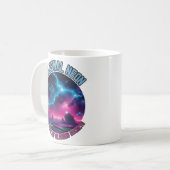 Celestial Neon - Een hemel vol gloeiende geheimen Koffiemok (Voorkant links)