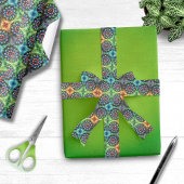 Celestial Neon Mandala Retro-Modern lint