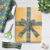 Celestial Neon Mandala Retro-Modern lint