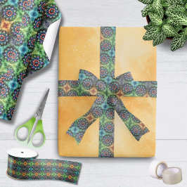 Celestial Neon Mandala Retro-Modern lint