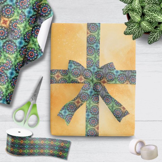 Celestial Neon Mandala Retro-Modern lint