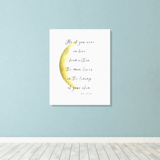 Celestial Neruda Poetry Stretched Canvas Print (Insitu (Houten vloer))