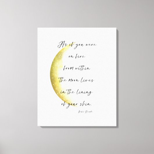 Celestial Neruda Poetry Stretched Canvas Print (Voorkant)