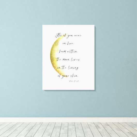 Celestial Neruda Poetry Stretched Canvas Print (Insitu (Houten vloer))
