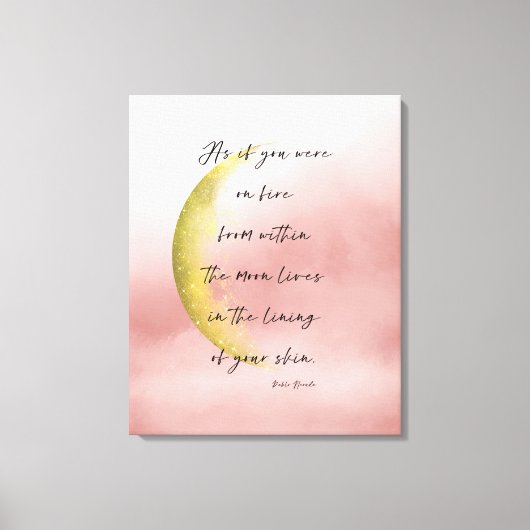 Celestial Neruda Poetry Stretched Canvas Print (Voorkant)