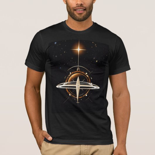 Celestial Nexus - futuristische Stargate & Dyson S T-shirt (Voorkant)