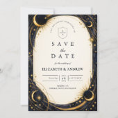 Celestial Night Garden Wedding Save The Date (Voorkant)