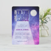 Celestial Night Love You To Moon Trouwdouche Kaart (Staand voorkant)