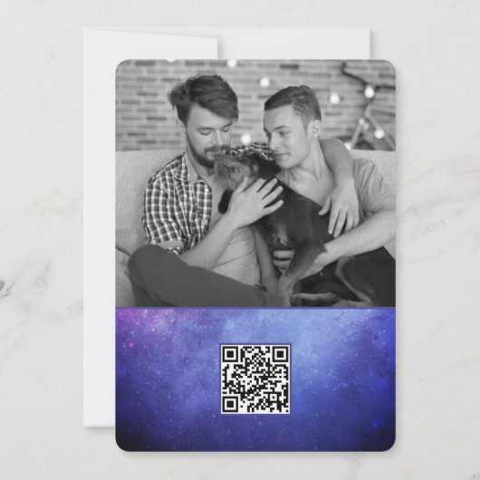 Celestial Night Love You To Moon Trouwdouche Kaart (Achterkant)