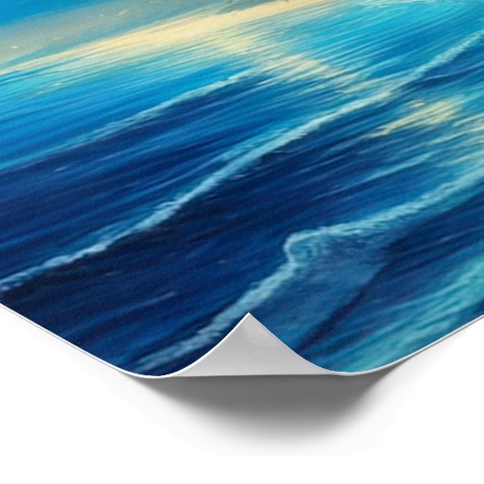 Celestial Night op een tropisch strand Poster (Hoek)