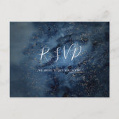 Celestial Night Sky | Briefkaart met goudweddensch (Voorkant)