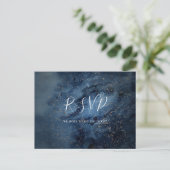 Celestial Night Sky | Briefkaart met goudweddensch (Staand voorkant)
