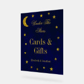 Celestial Night Sky Bruiloft Acryl Bord (Hoek)