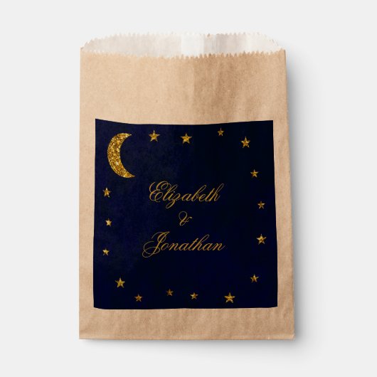 Celestial Night Sky Bruiloft Bedankzakje (Voorkant)